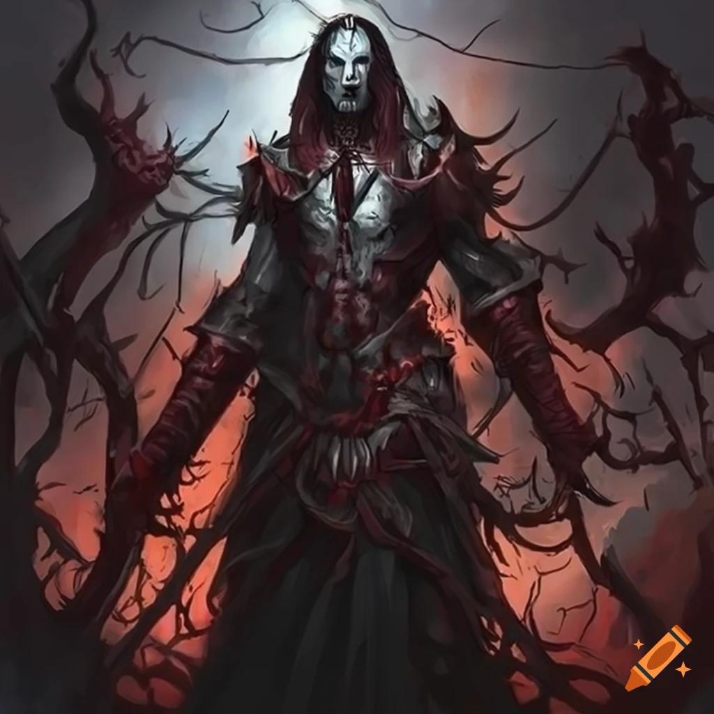 Dark fantasy art of a blood lord
