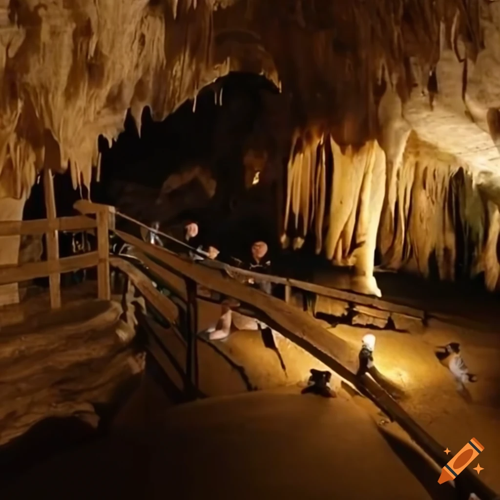 Touring a cave adventure