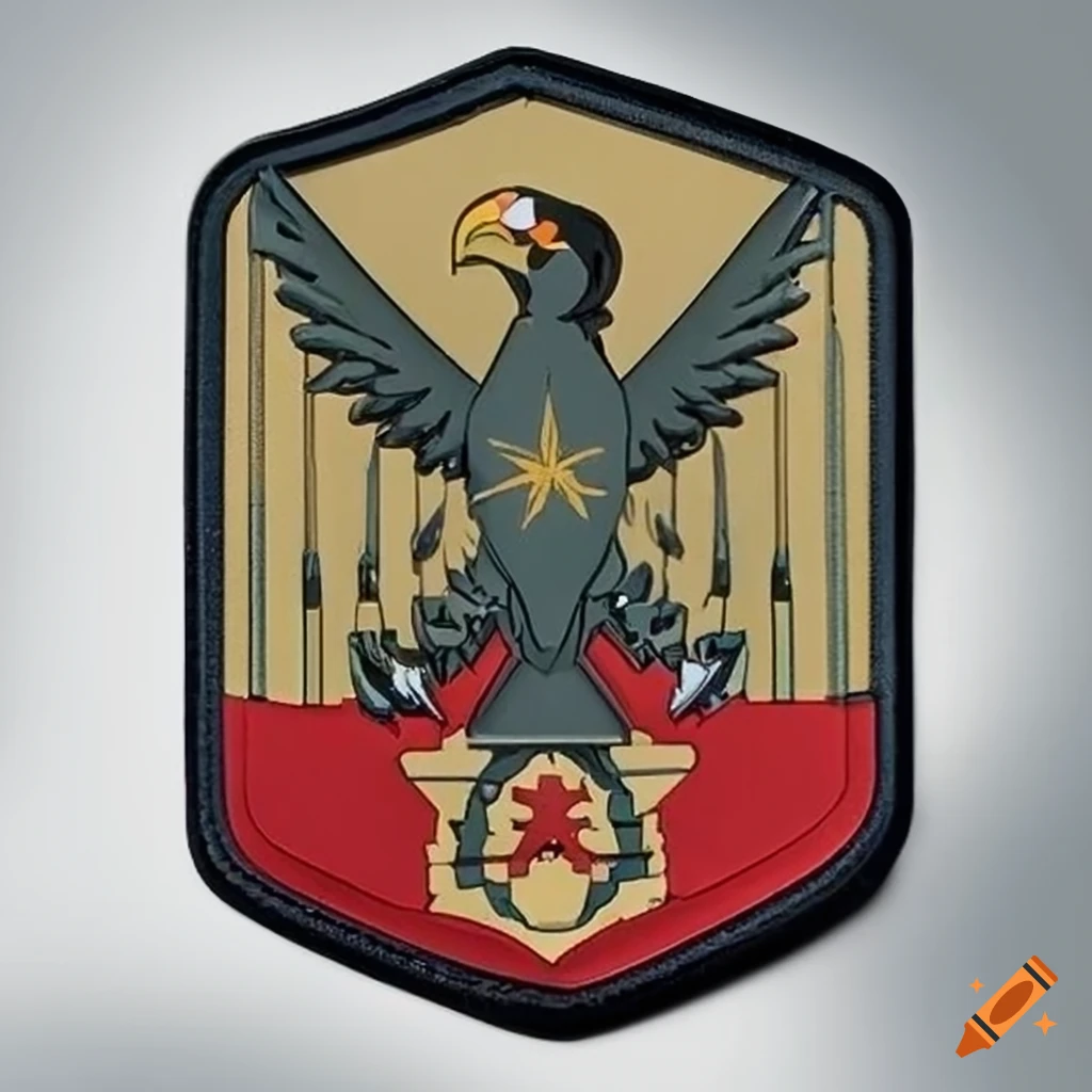 Falcon 4th company military patch in PVC material