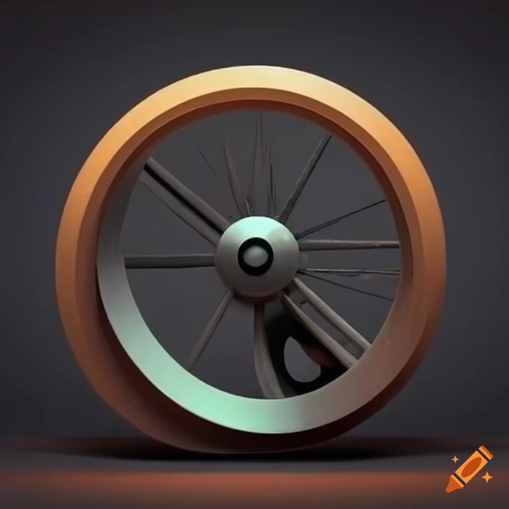 Minimalist design of a rat mill wheel representing the rat race and self-improvement