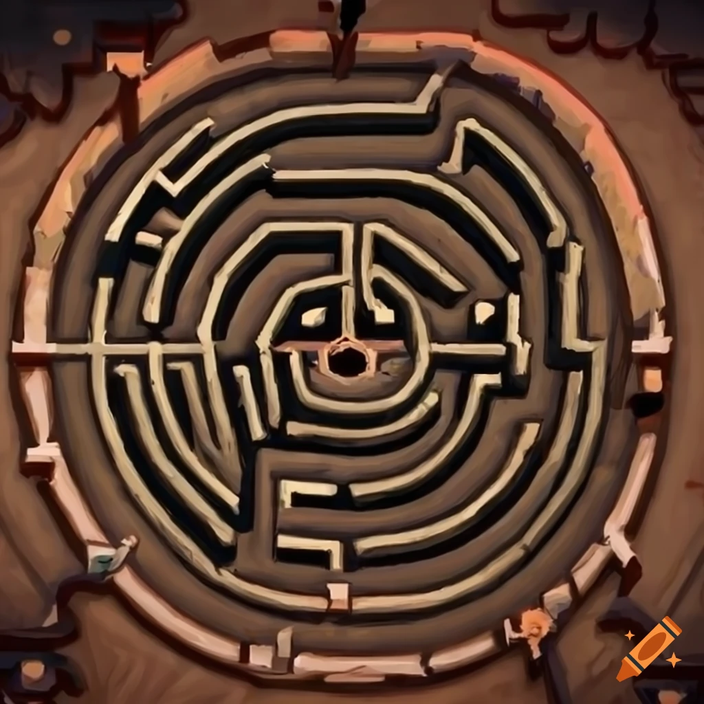 Classic top-down view of a dungeon maze