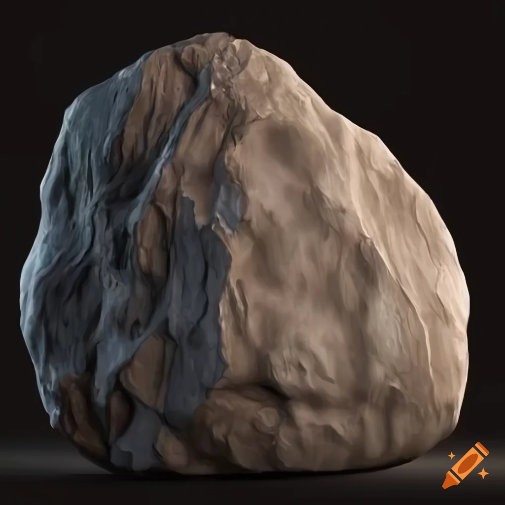 Big rock on a blank background