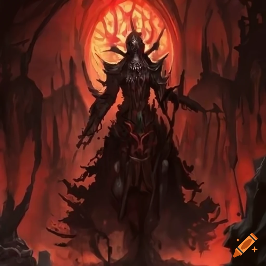 Dark fantasy art of a blood lord