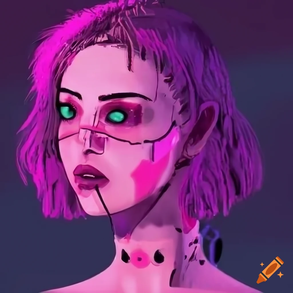 Roxi pcp, a retrofuturistic cyborg vaporwave artist