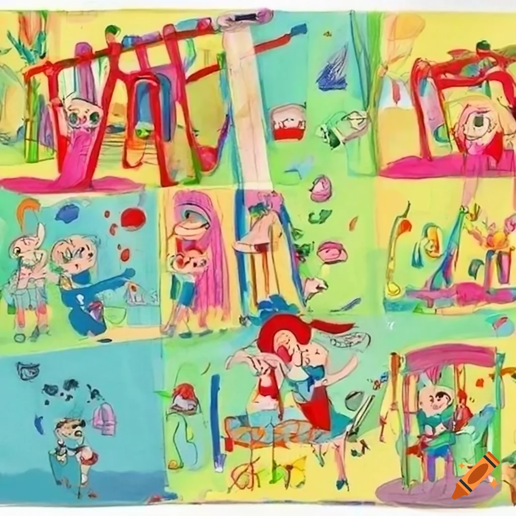 Playground Paradise - Joy and innocence in a colorful playground setting