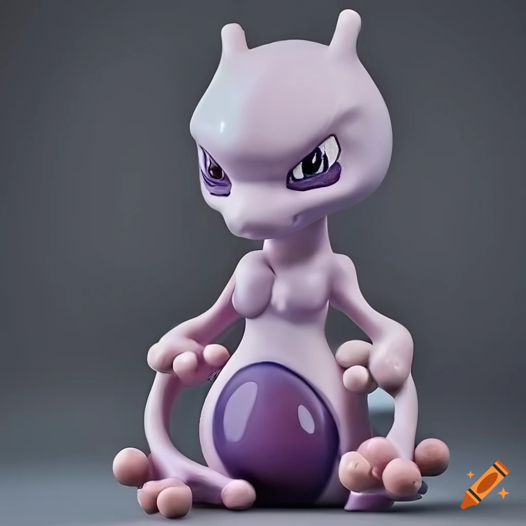 Mewtwo ceramic figurine