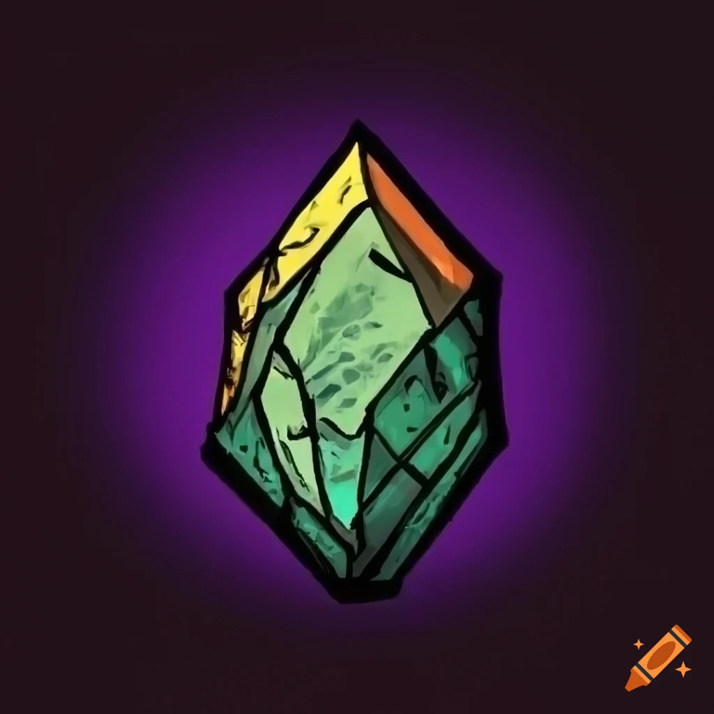 Stylized Fluorite stone inspired by Darkest Dungeon