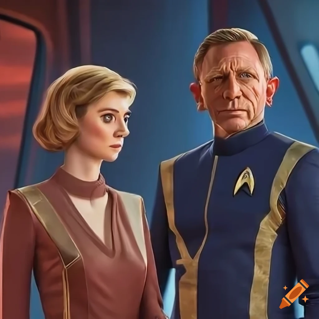 Young elizabeth debicki and daniel craig as king and queen of the federation in star trek
