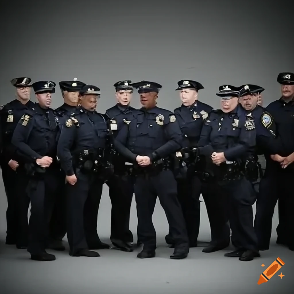 Group photo of a police department