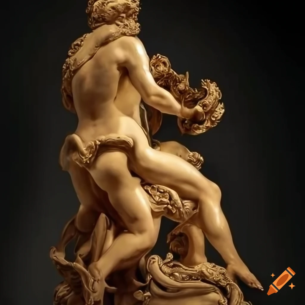 Baroque sculpture group 'The Brazen Serpent' by Peter Paul Rubens