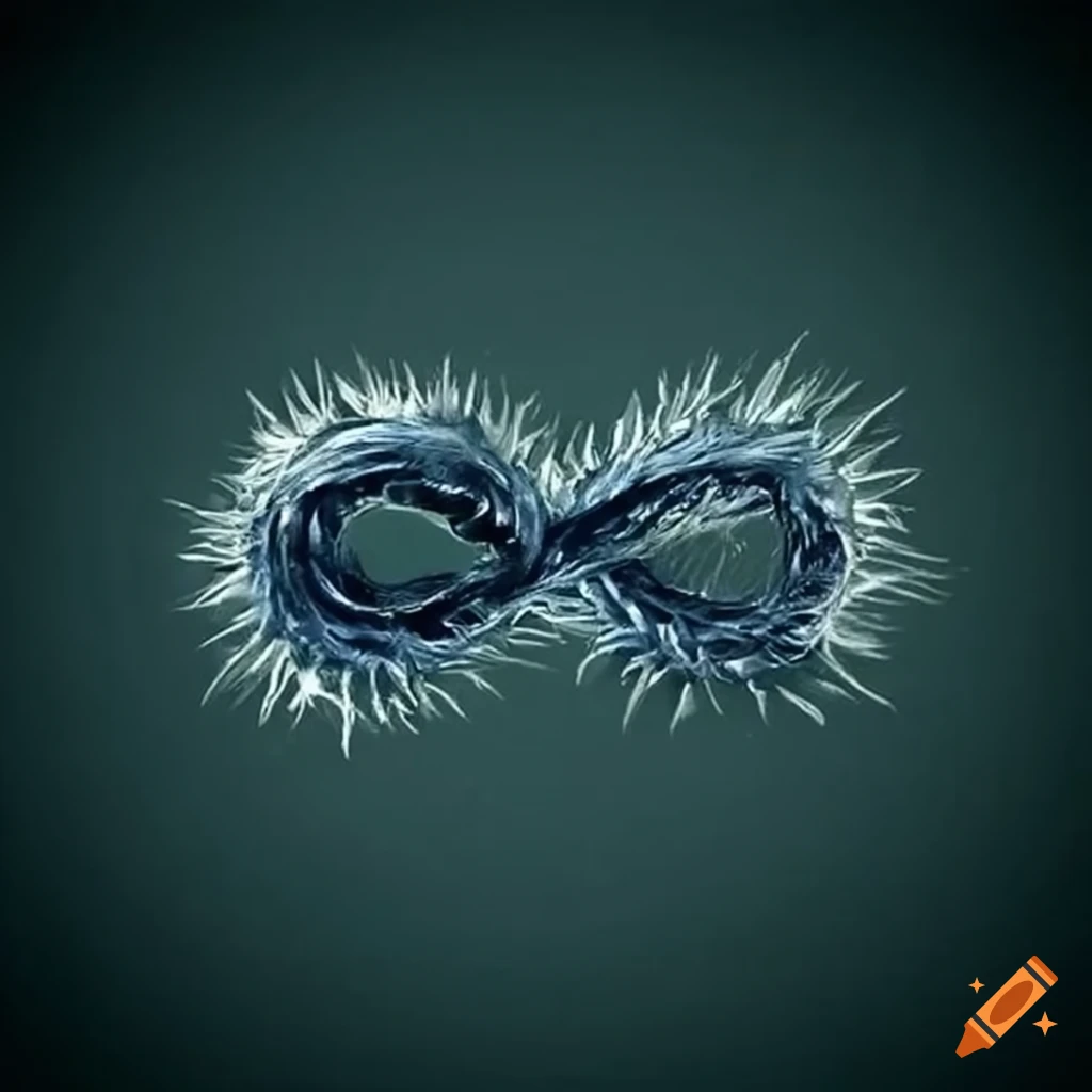 Spiky infinity symbol made of electricity