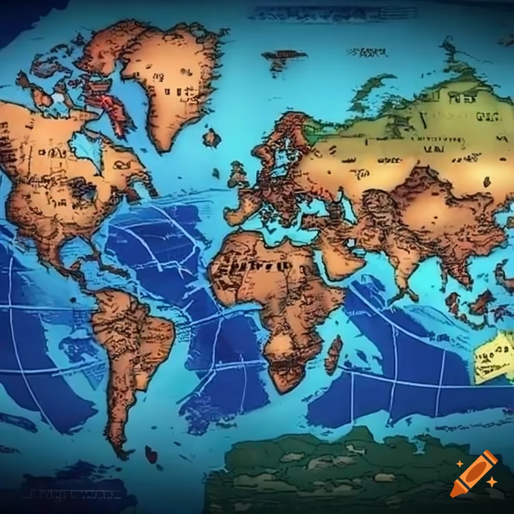World map in 1920x1080 resolution