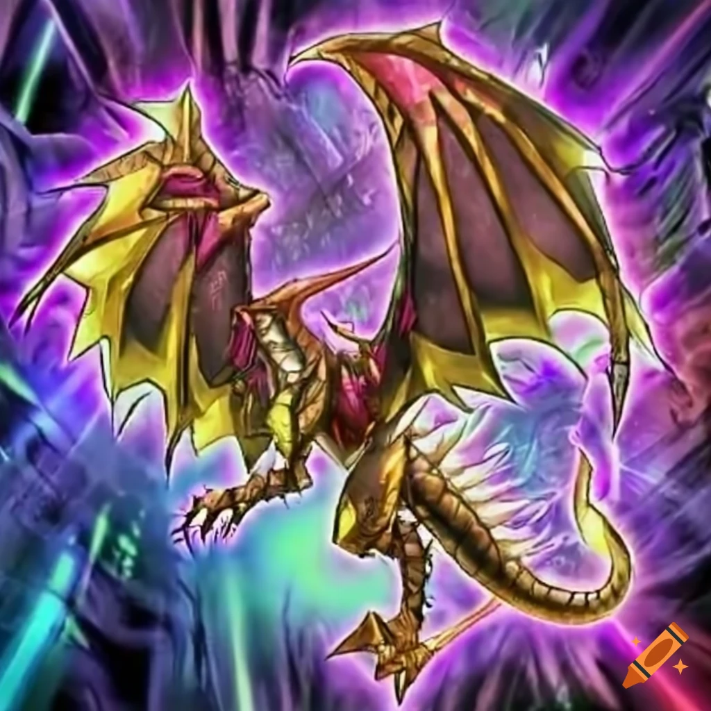 Yu-Gi-Oh card artwork of Kyrian, the sun dragon