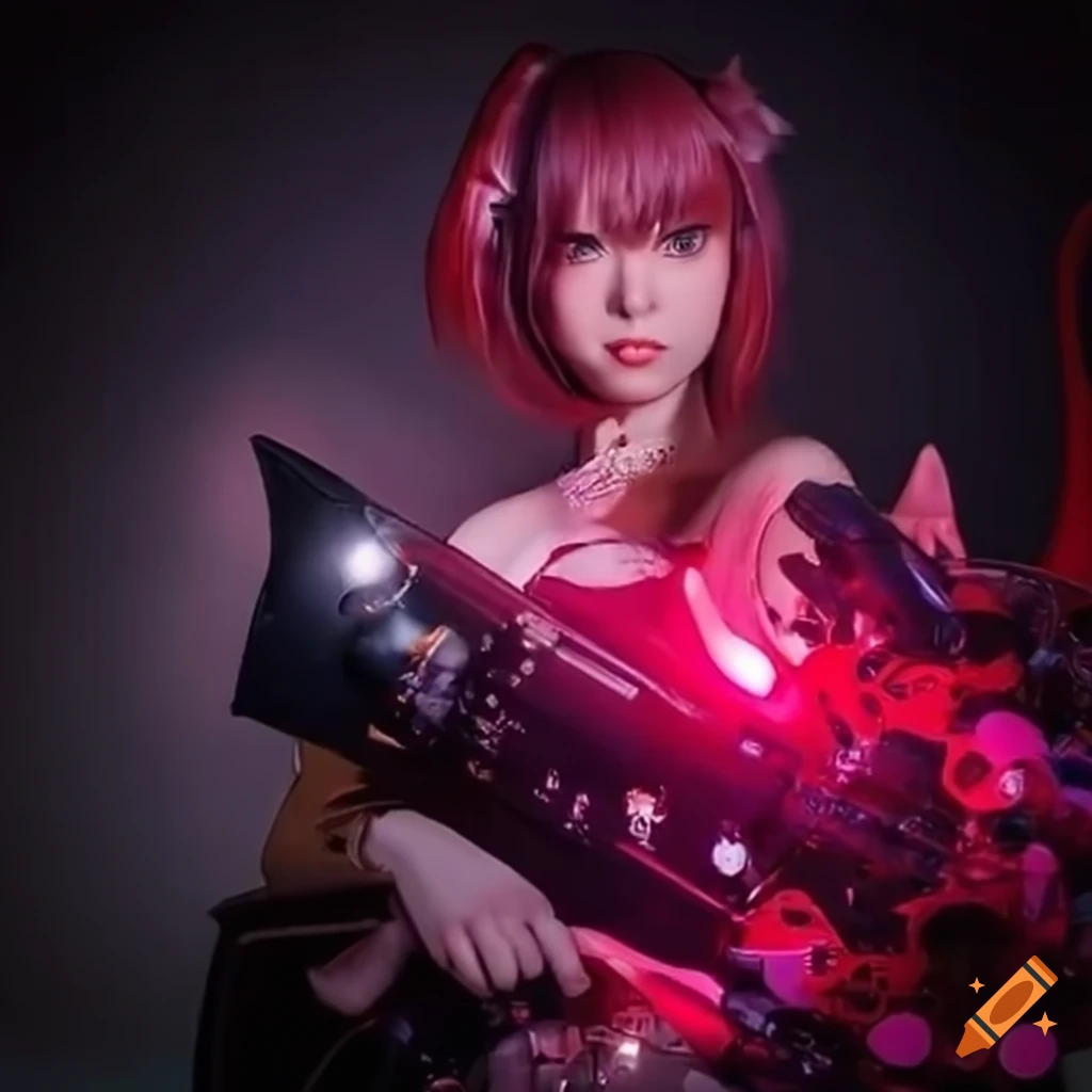 Magical girl with car parts transformation