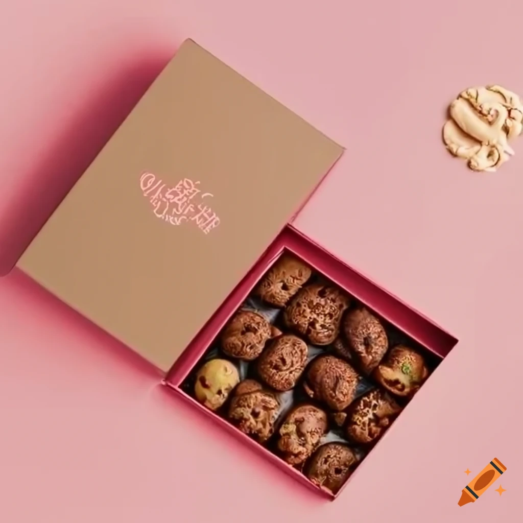 Luxury cookie box mockup