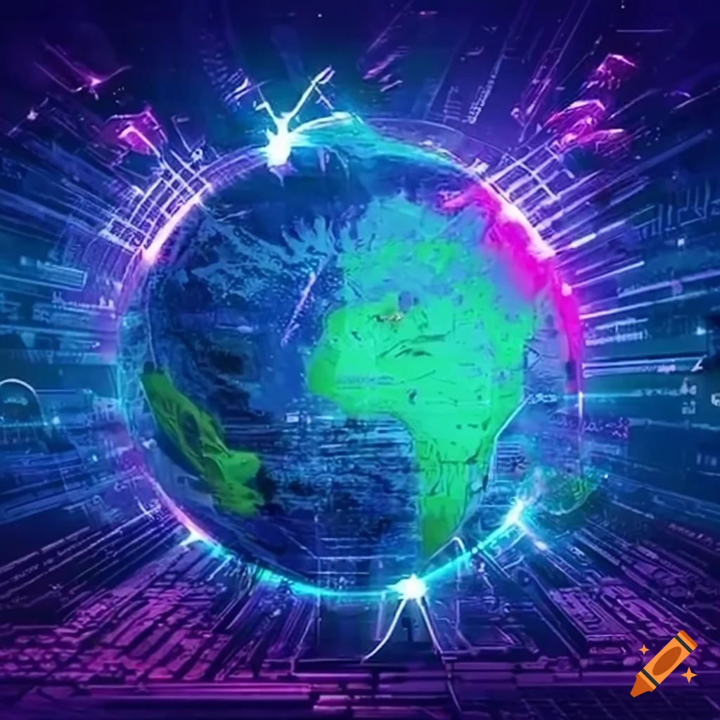 Futuristic landscape symbolizing empowerment, success in education, and leadership in cybersecurity