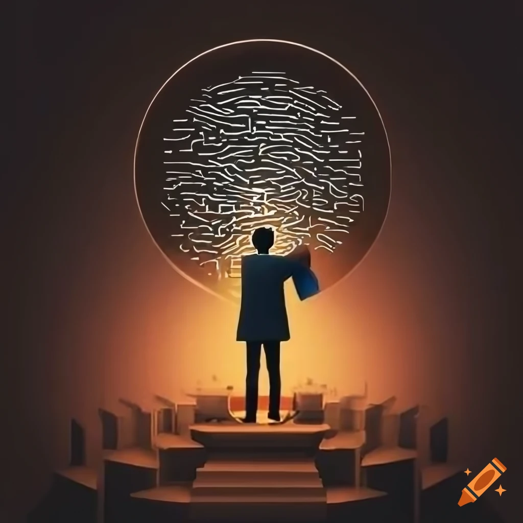 Person pointing at maze leading to a diploma