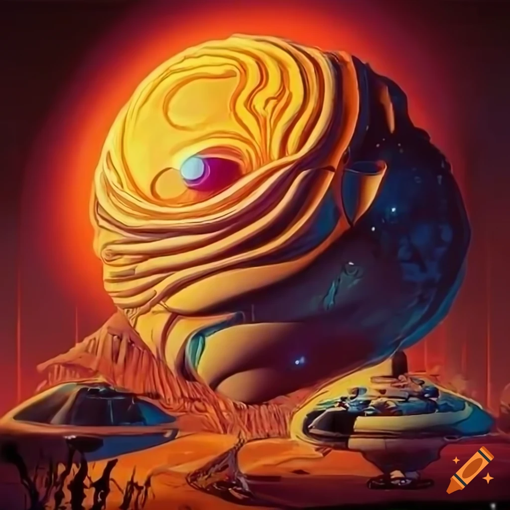 70s sci-fi organic machine art by Akira Toryiama
