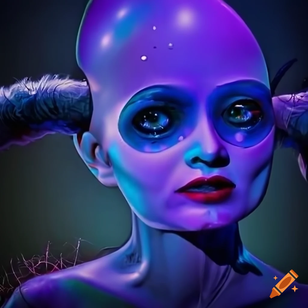 Surrealist aliens inside an asymmetrical organic spaceship with vintage Christmas show featuring The Fabulettes