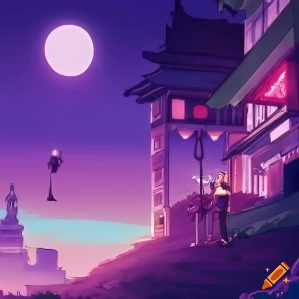 Old lofi anime background with the name Quoy