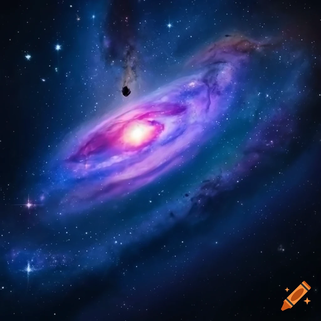Surreal galaxy with ethereal colors