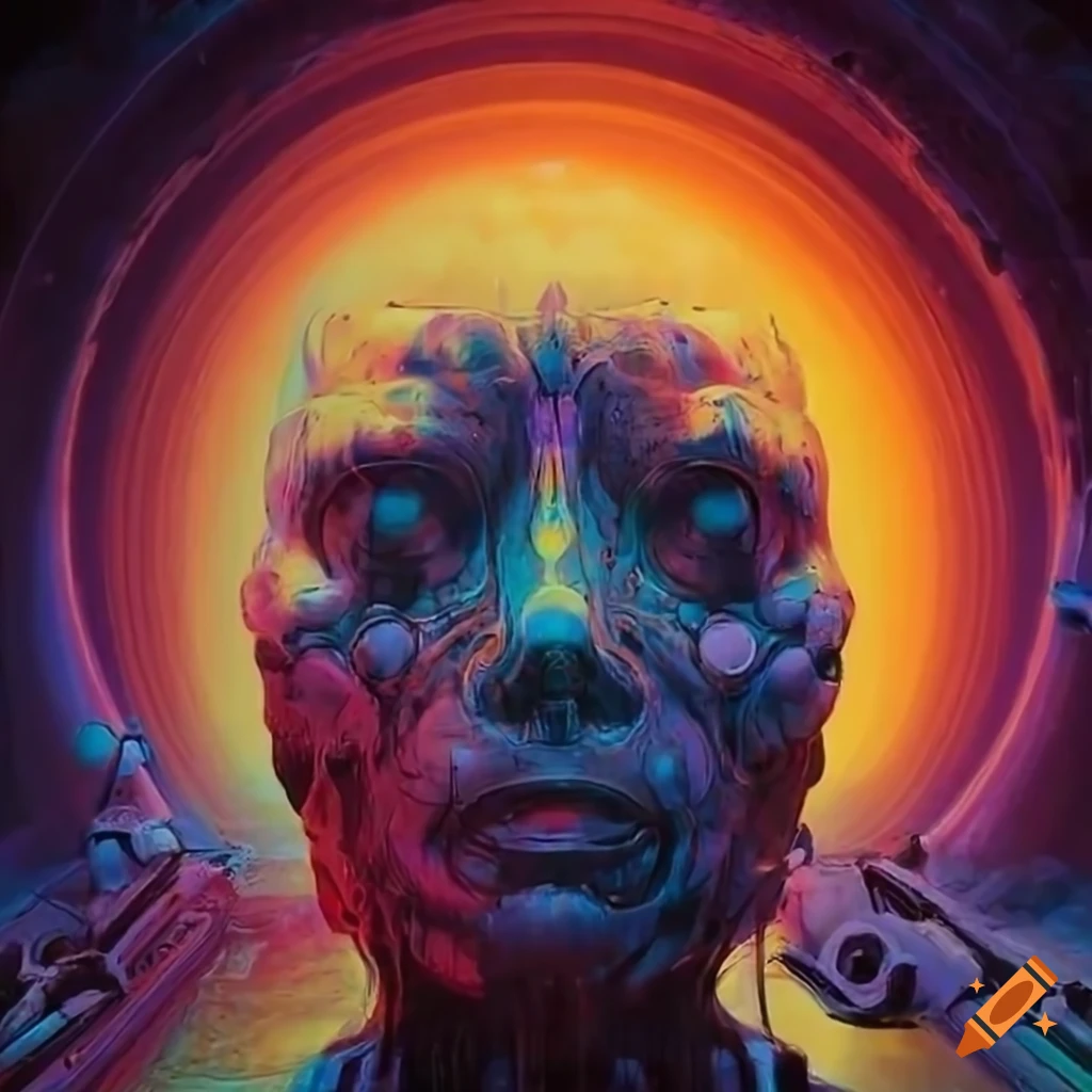 70s sci-fi organic machine art by Akira Toryiama