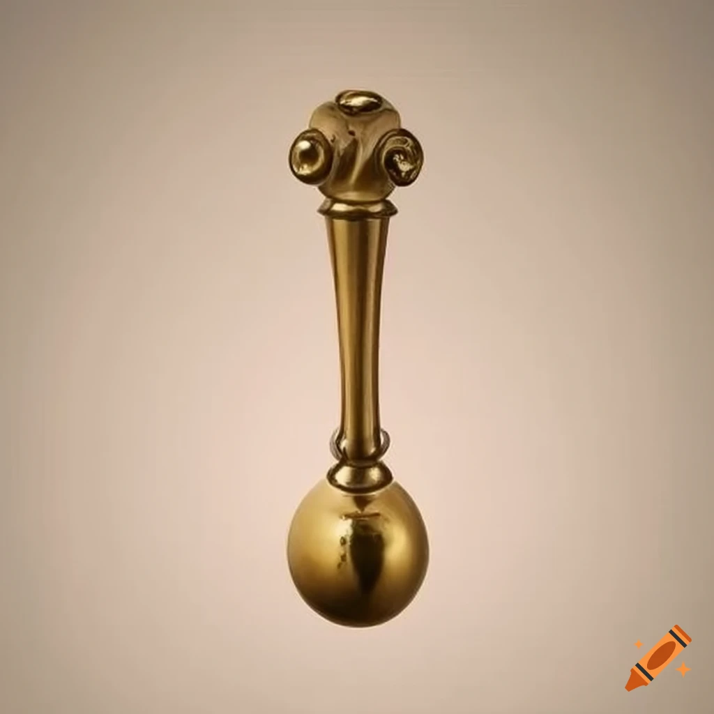 Stunning brass handle with intricate details