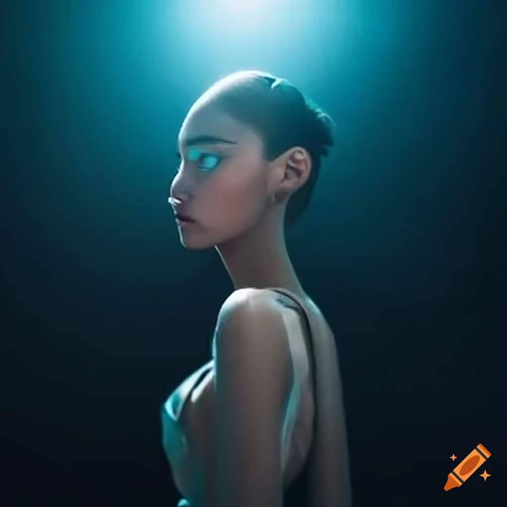 Dreamer connects with A.I. Robot in a cosmic dream