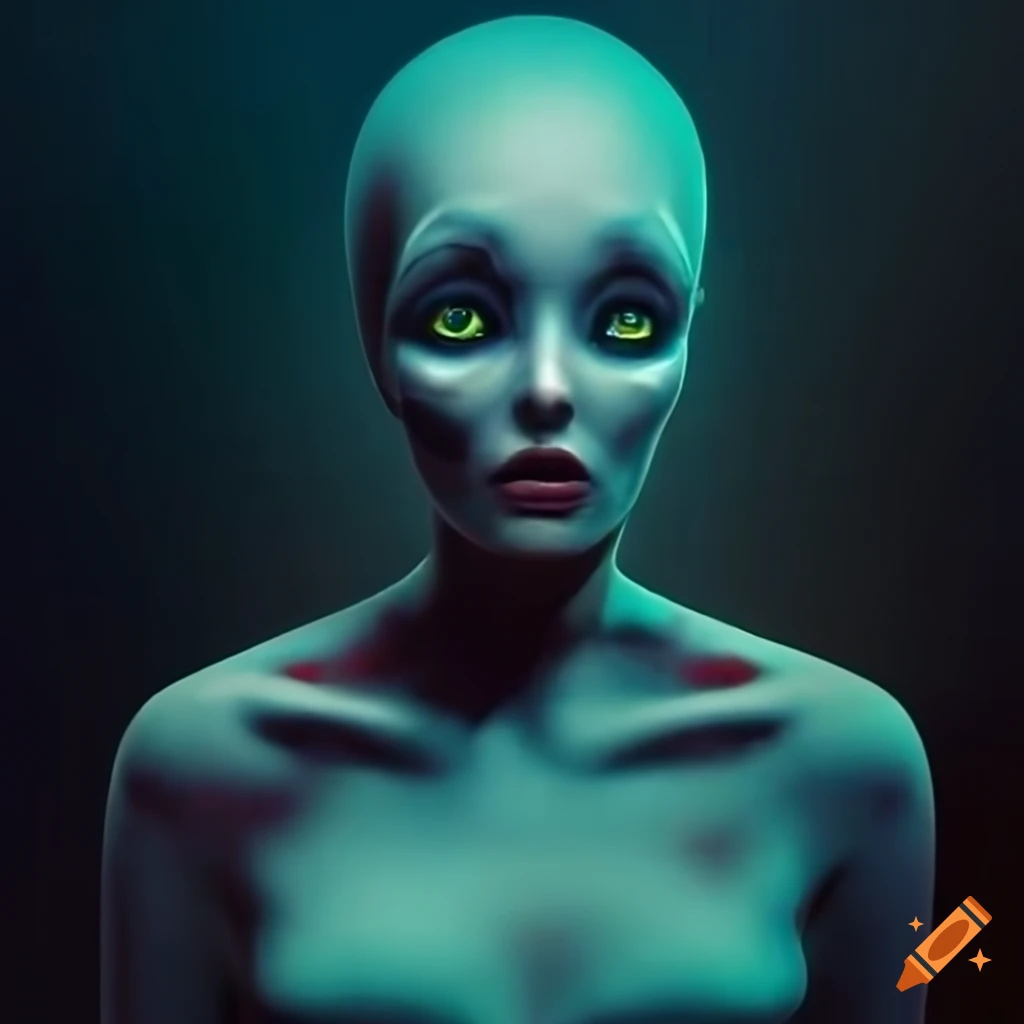 Surrealist aliens inside organic spaceship with vintage 1960's Christmas show featuring The Fabulettes band