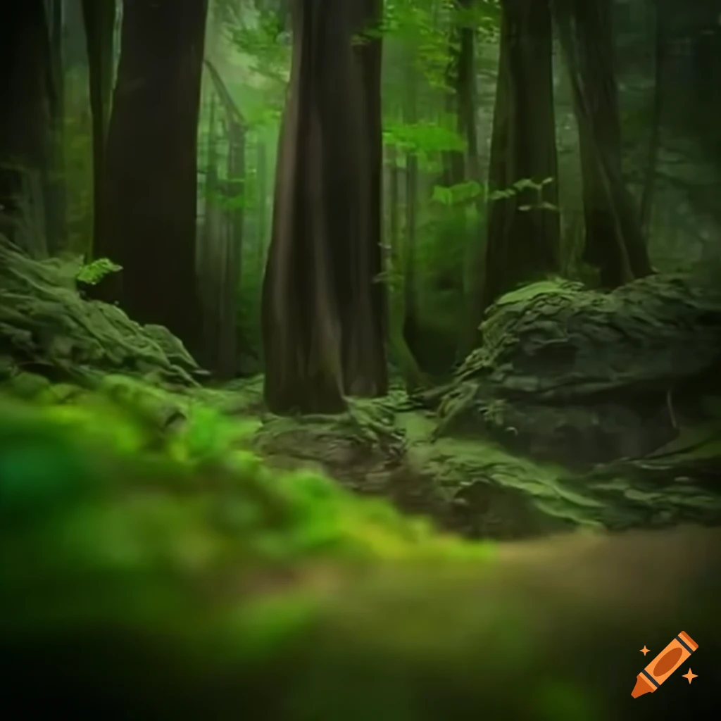 Mimikyu Pokémon hidden in an enchanted forest