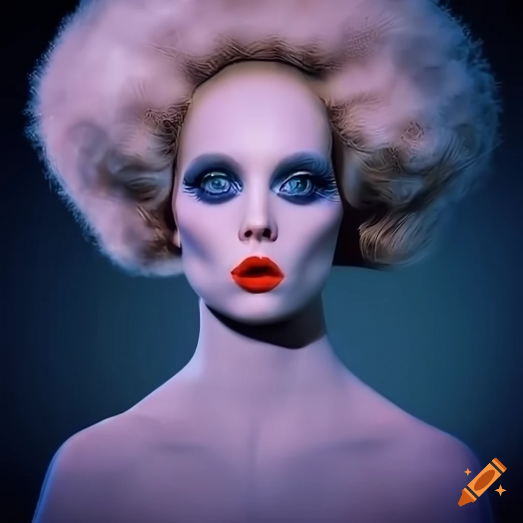 Surrealist aliens inside an asymmetrical organic spaceship with vintage 1960's Christmas show featuring The Fabulettes band