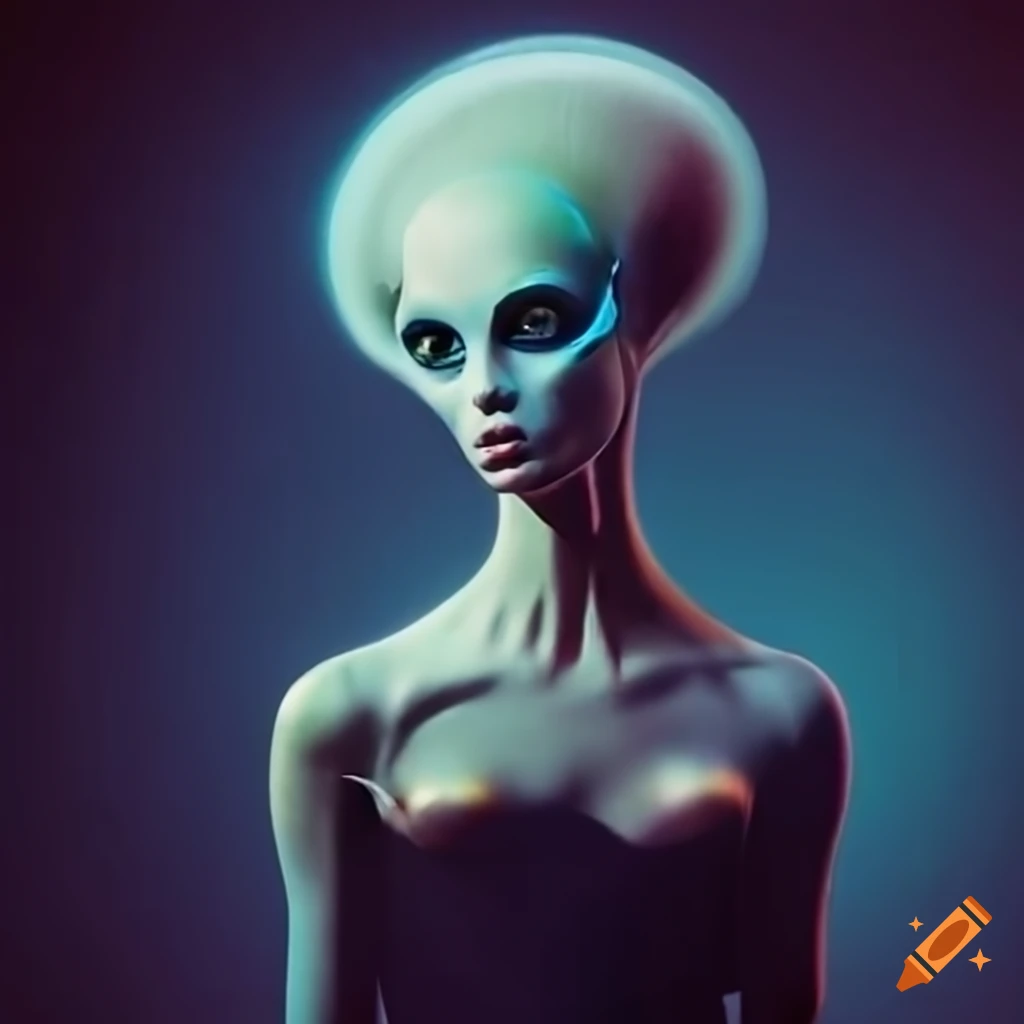 Surrealist aliens inside asymetric organic spaceship with vintage 1960's Christmas show featuring The Fabulettes band