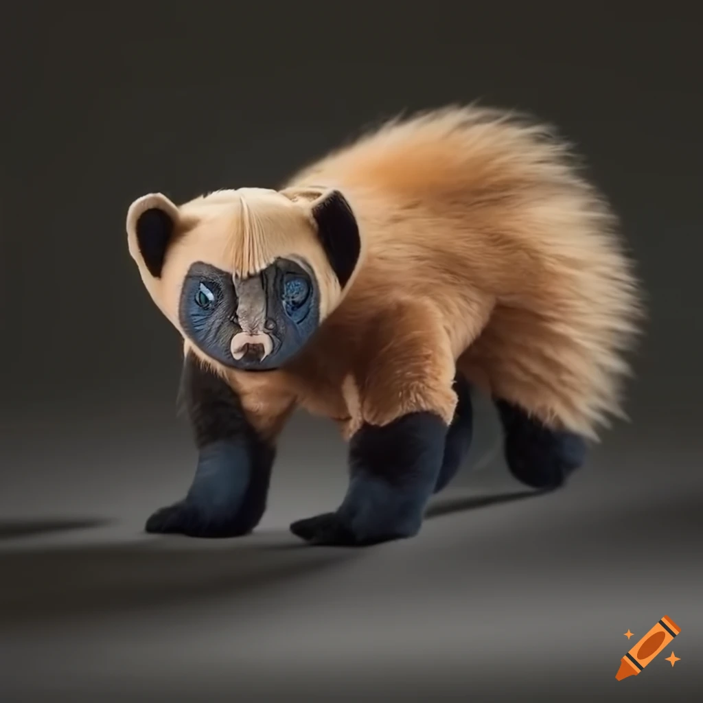 Photorealistic plushie wolverine