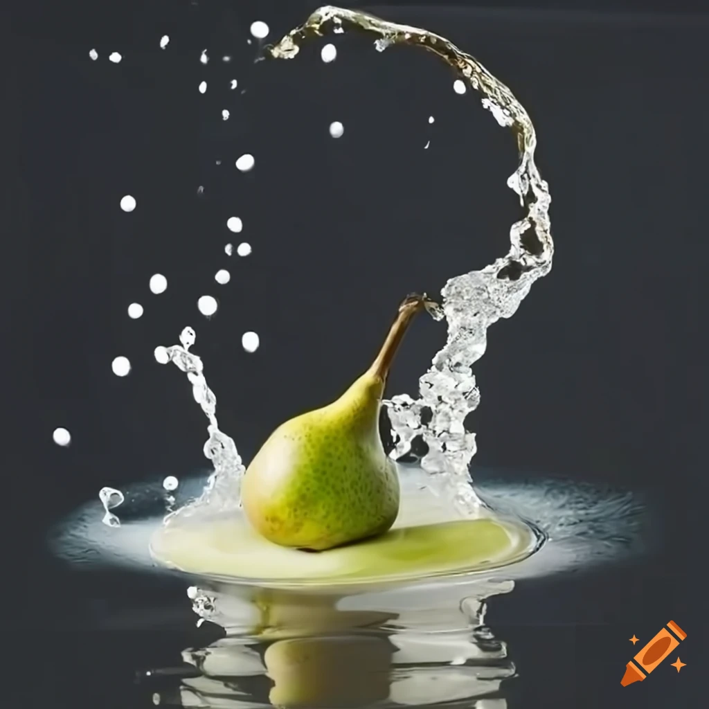 Pear juice splash