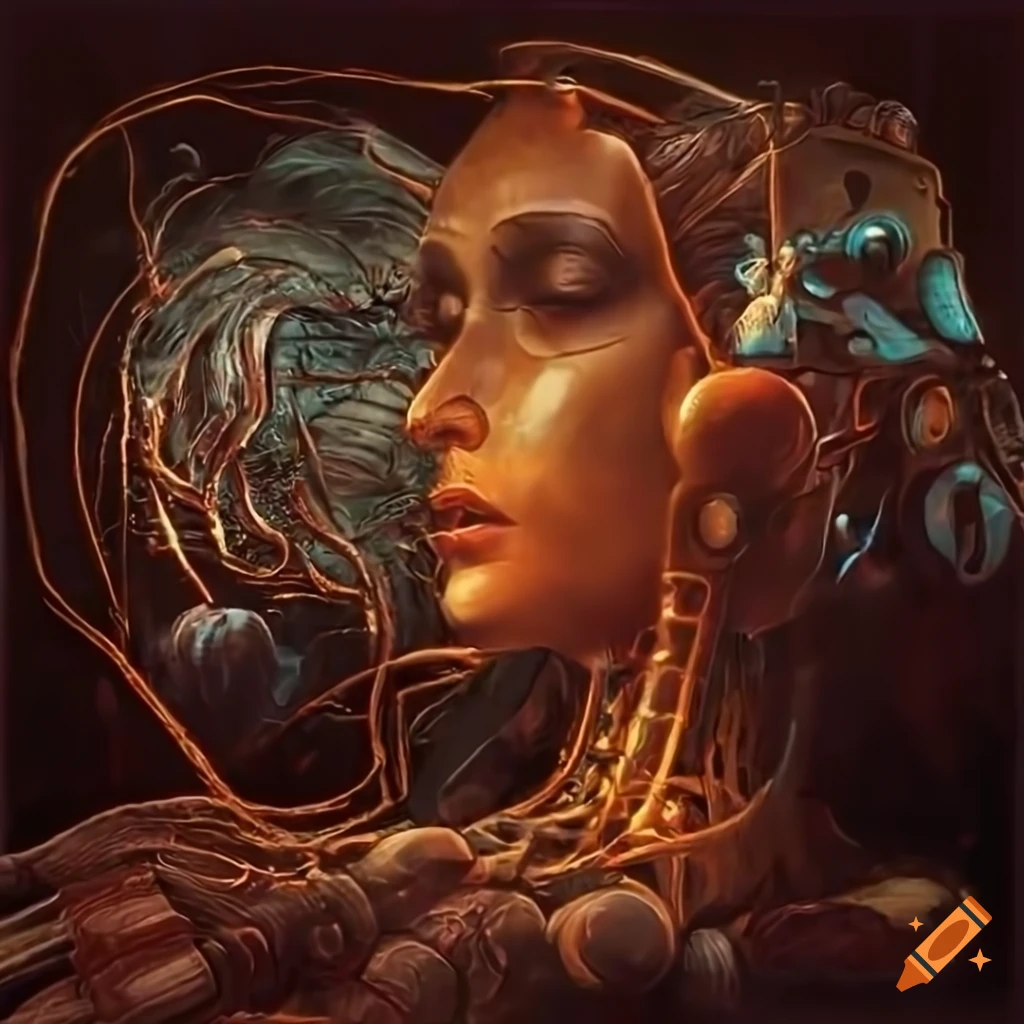 70s sci-fi organic machine art by Akira Toryiama