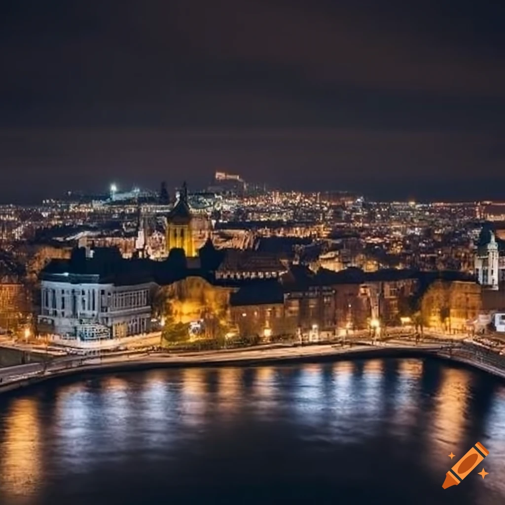 Panoramic view of Vilnius cityscape