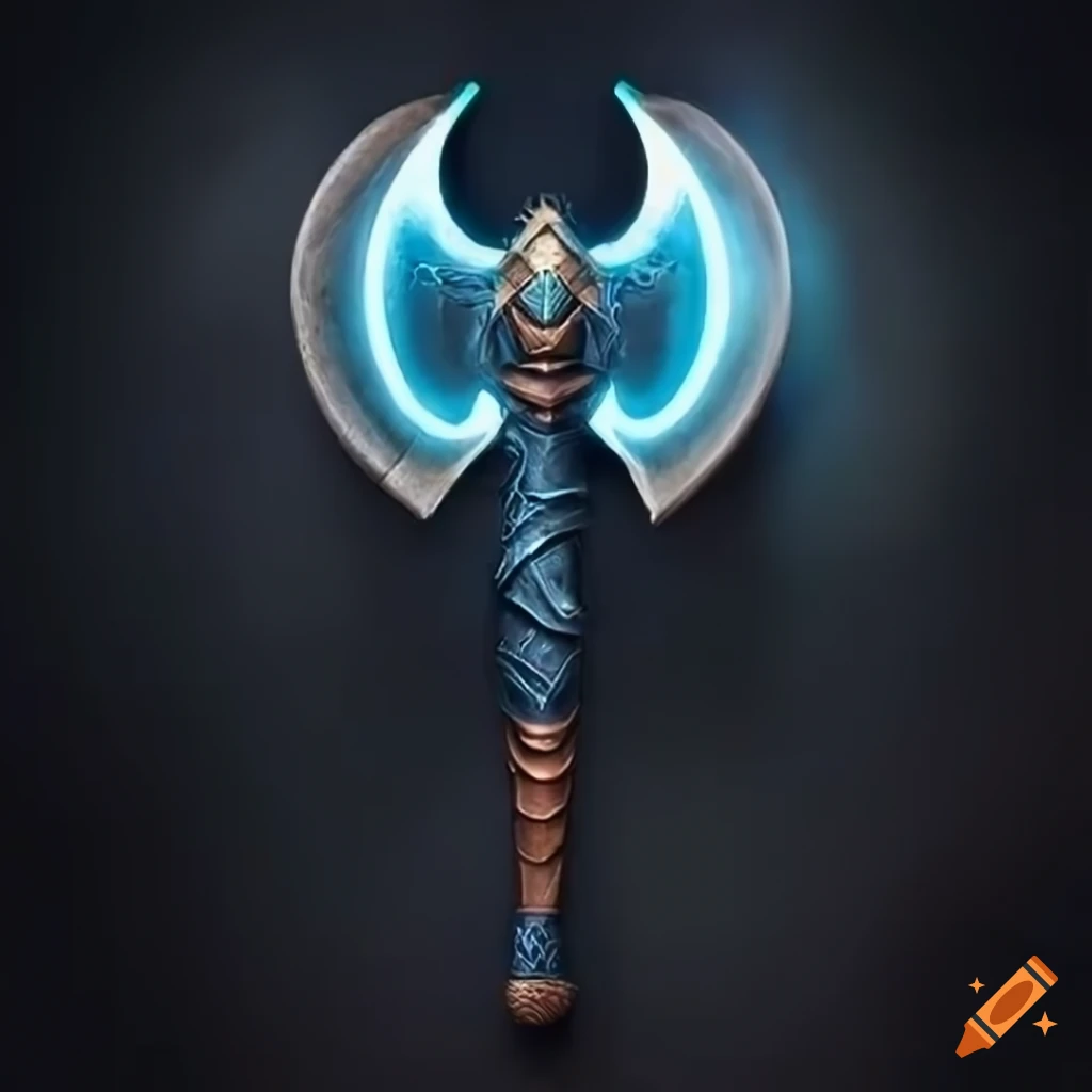 Mythic axe and magic sword