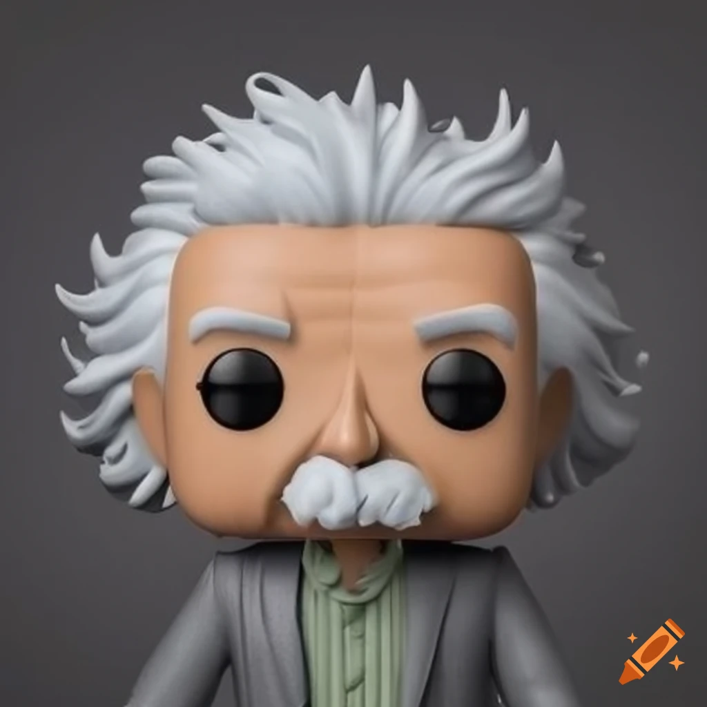 Limited edition Funko Pop figure of Albert Einstein with white hair and mustache