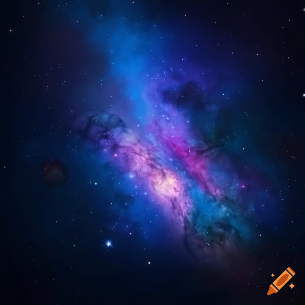 Surreal galaxy with ethereal colors
