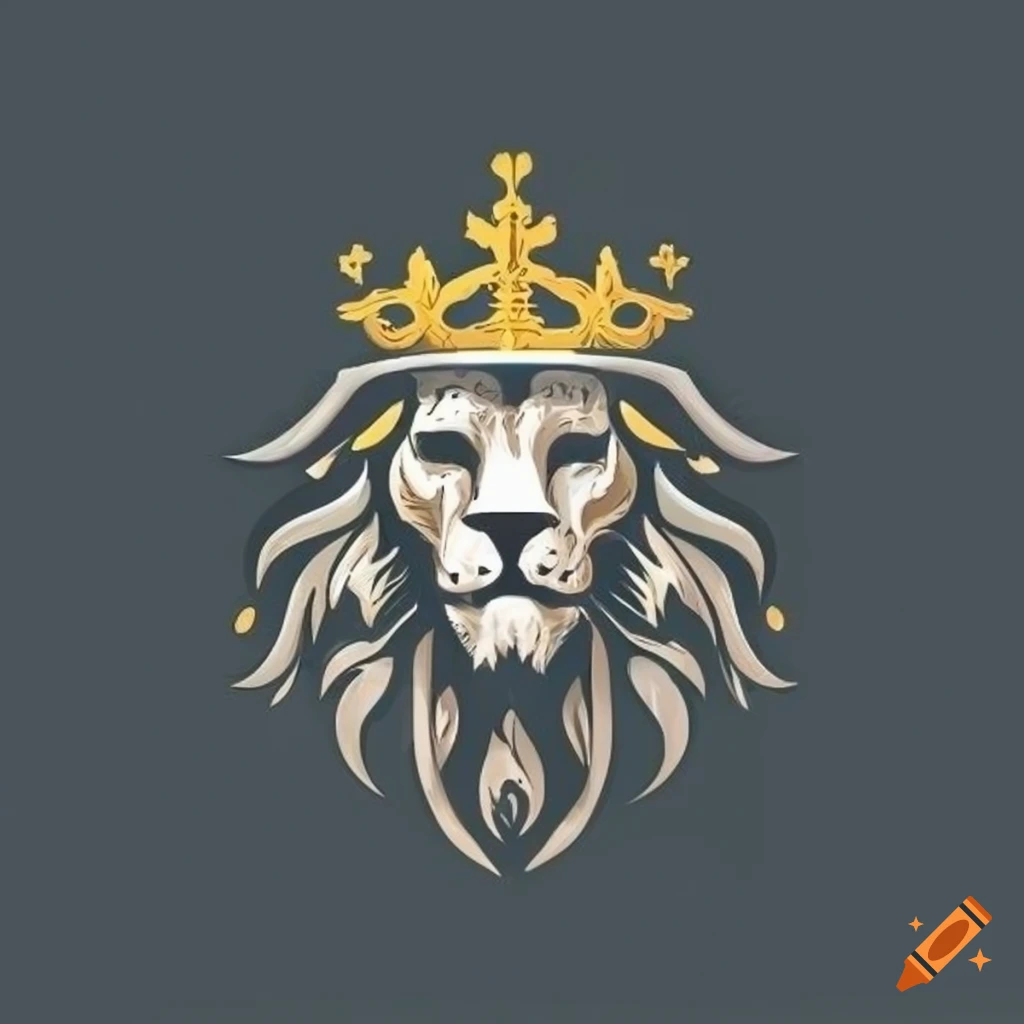 Modern elegant royal lion 2D logo design