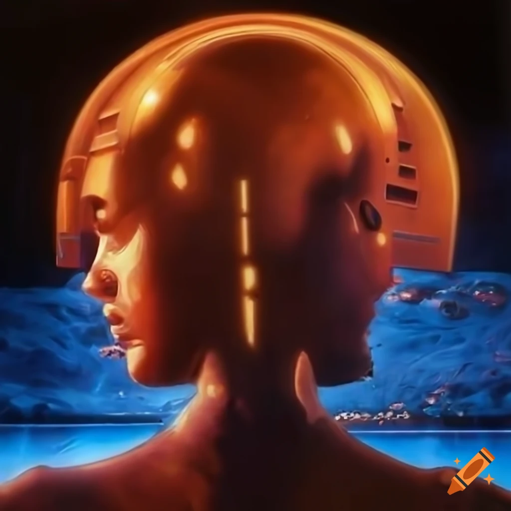 70s sci-fi organic machine art by Akira Toryiama