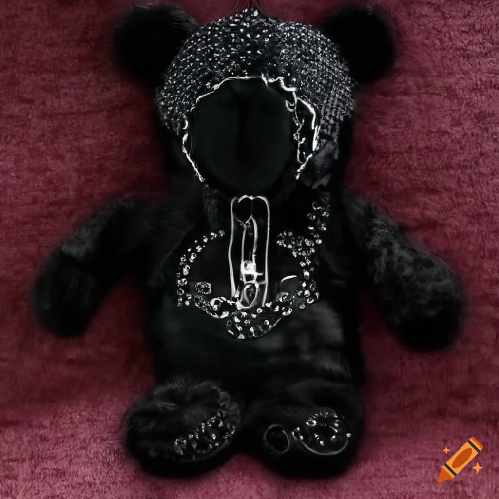Teddybear in gothic emo style