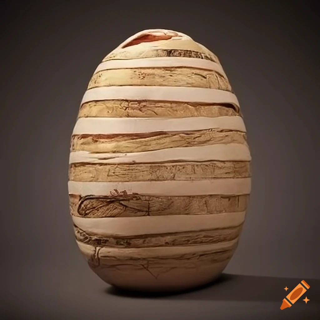 Ancient mummy's sarcophagus without decorative eyes