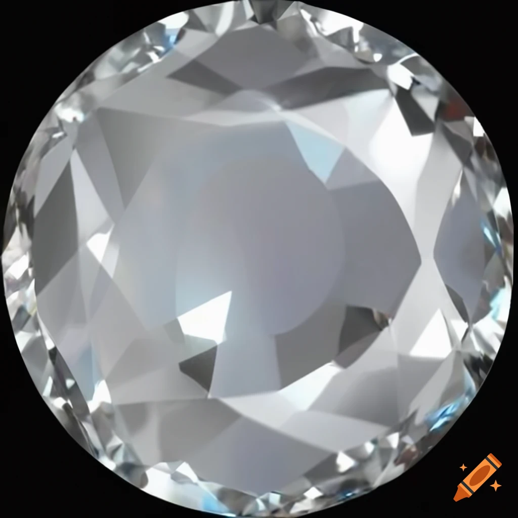 White zircon ball on a white background