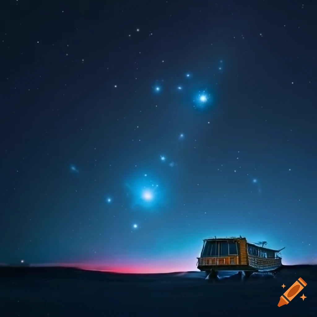 Orion constellation with van