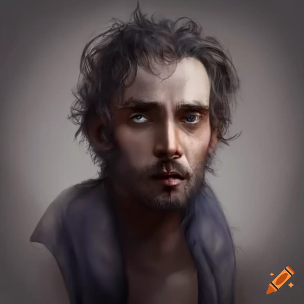 Scruffy young man with messy hair