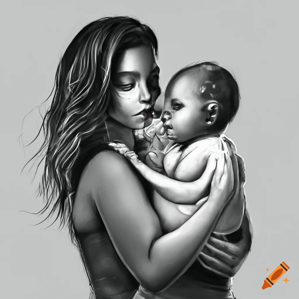 Mom holding a baby