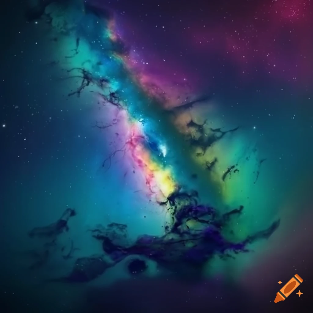 Surreal galaxy with ethereal colors