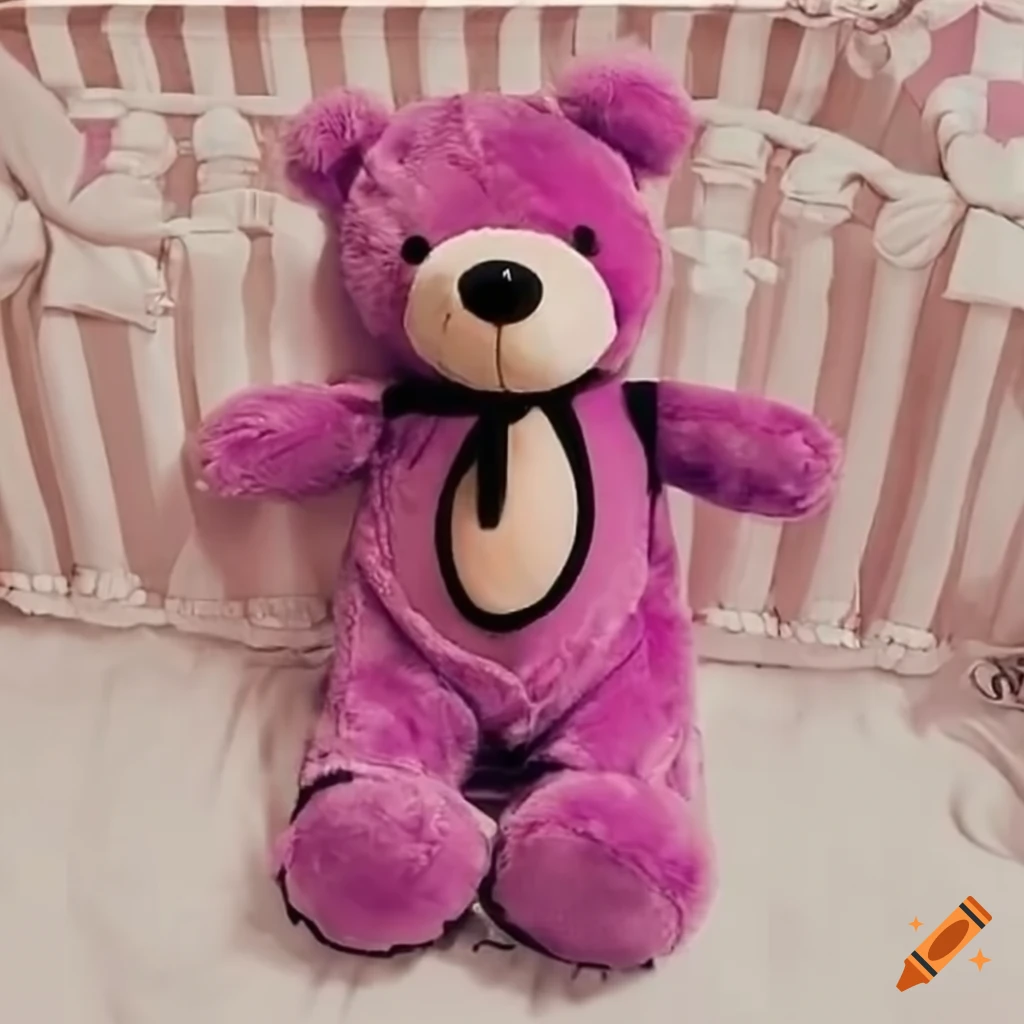 Teddy bear in cute emo style