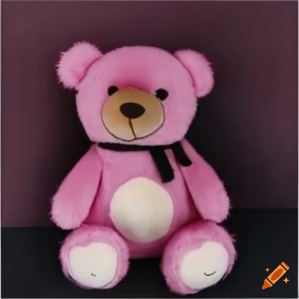 Teddy bear in cute emo style